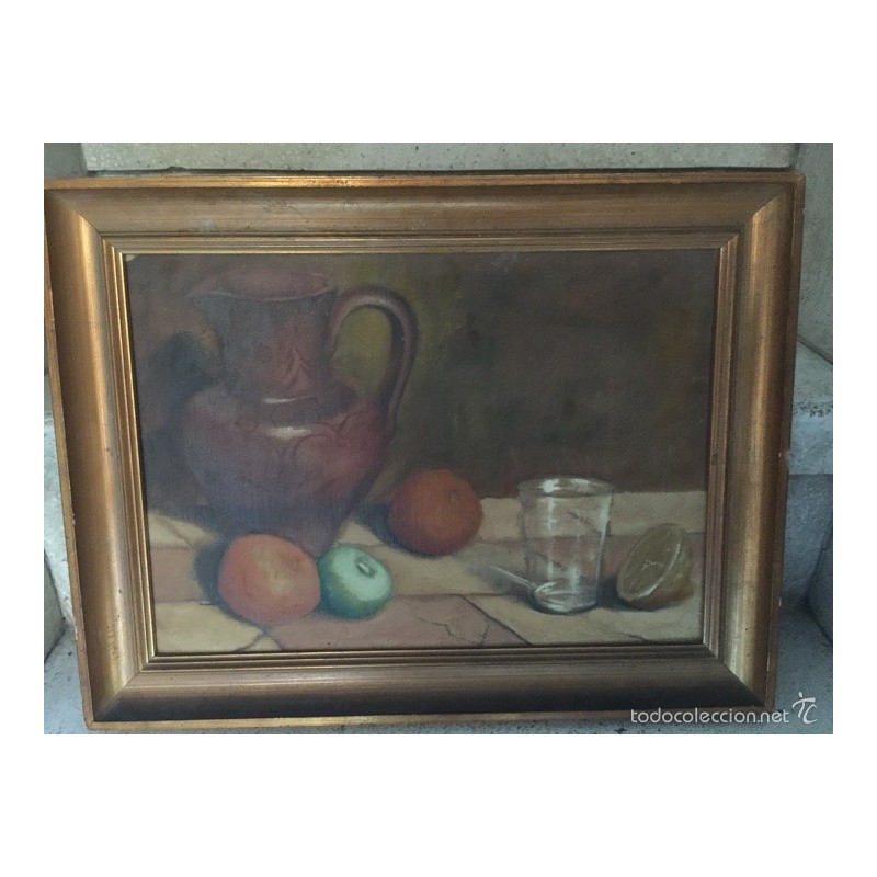 ÓLEO EN TABLA. BODEGON.