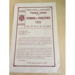 PUEBLA LARGA. FERIA Y FIESTAS. AÑO 1942.
