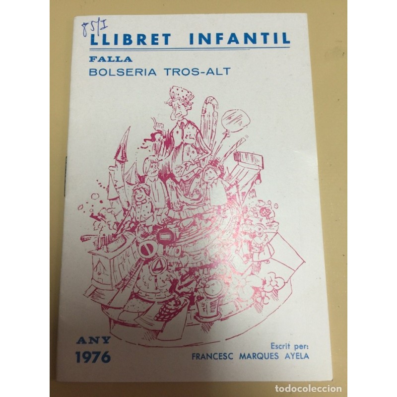 FALLAS.VALENCIA. LLIBRET DE FALLAS, 1976, FALLA INFANTIL BOLSERIA TROS - ALT. PUBLICIDAD DE LA EPOCA
