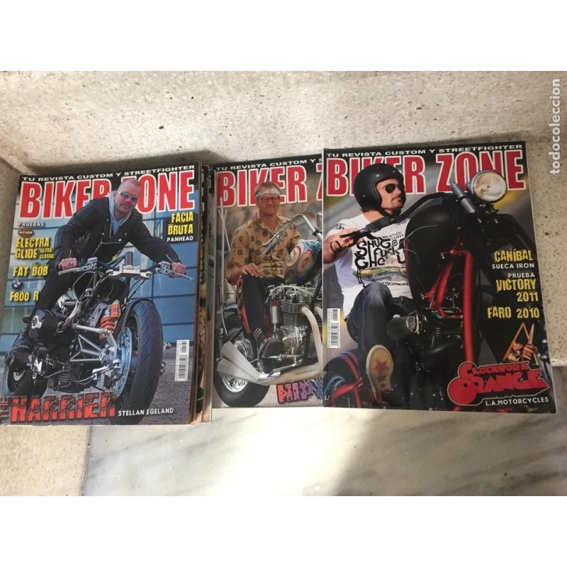 BIKER ZONE. REVISTA CUSTOM STREETFIGHTER. LOTE DE 42 REVISTAS.