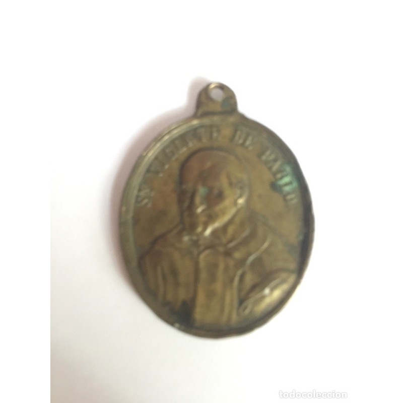 SAN VICENTE DE PAUL- MEDALLA EN BRONCE. AÑO 1830.