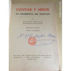 CONTAR Y MEDIR. LA ARITMETICA DEL PARVULO. PRIMERA EDICIÓN. AÑO 1954.