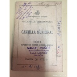 MILITARIA. VALENCIA. CENSO DE VEHICULOS SUJETOS A REQUISA MILITAR. AÑOS 1962-1965.