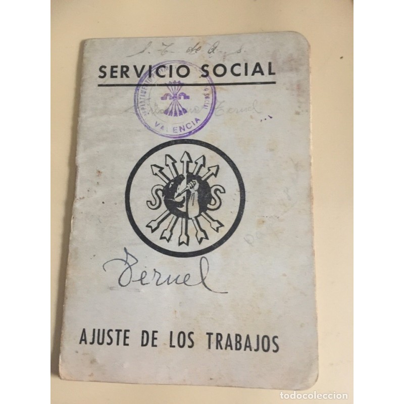 CARTILLA SERVICIO SOCIAL. AÑO 1940.