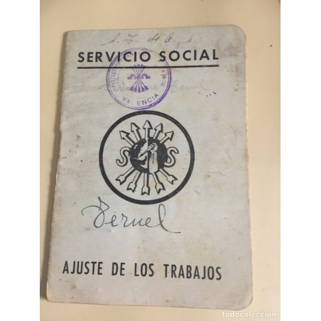 CARTILLA SERVICIO SOCIAL. AÑO 1940.