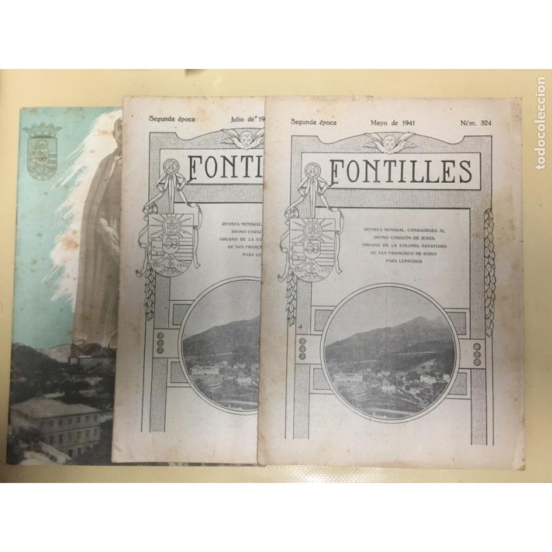 FONTILLES. REVISTA MENSUAL. SANATORIO DE SAN FRANCISCO DE BORJA PARA LEPROSOS.3 REVISTAS. FONTILLES. REVISTA MENSUAL. SANATORIO DE SAN FRANCISCO DE BORJA PARA LEPROSOS.3 REVISTAS.