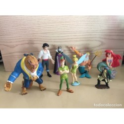 WALT DISNEY. LOTE DE 8 FIGURAS GOMA. BULLYLAND. HAND PAINTED. MADE IN CHINA.