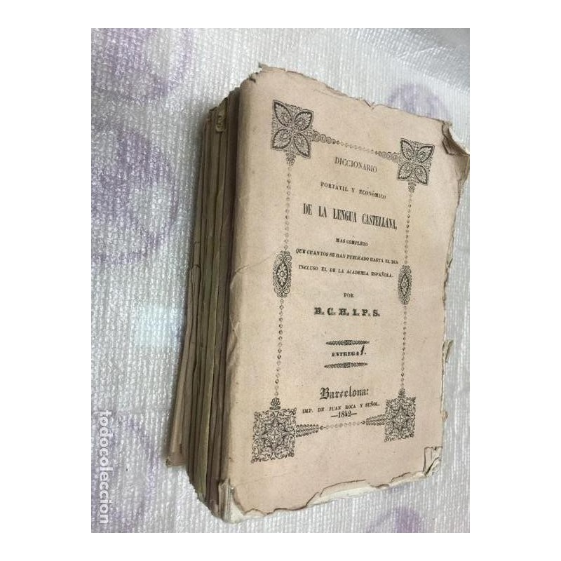 DICCIONARIO PORTATIL DE LA LENGUA CASTELLANA.EN 9 ENTREGAS. COMPLETO. AÑO 1942.
