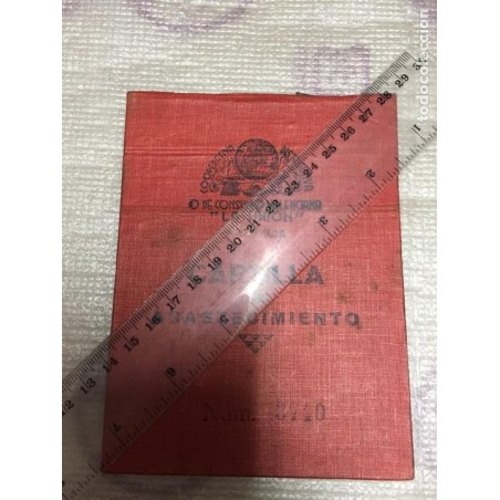 GUERRA CIVIL ESPAÑOLA. CARTILLA DE ABASTECIMIENTO. LA UNIÓN. VALENCIA. AÑO 1938. MUY RARO.