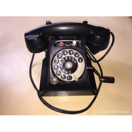 TELEFONO ERICSON MAGNETO RED. BAQUELITA. 3 BOTONES LLAMADAS. ORIGINAL. MUY RARO. AÑO 1934.