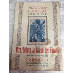 SEDAVI. PROGRAMA OFICIAL FESTEJOS. AÑO 1942.