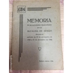 SEDAVI. MEMORIA DE LA ALCALDIA. AÑO 1955