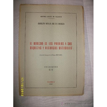 EL DERECHO DE LOS PUEBLOS A SUS RIQUEZAS Y RECURSO NATURALES