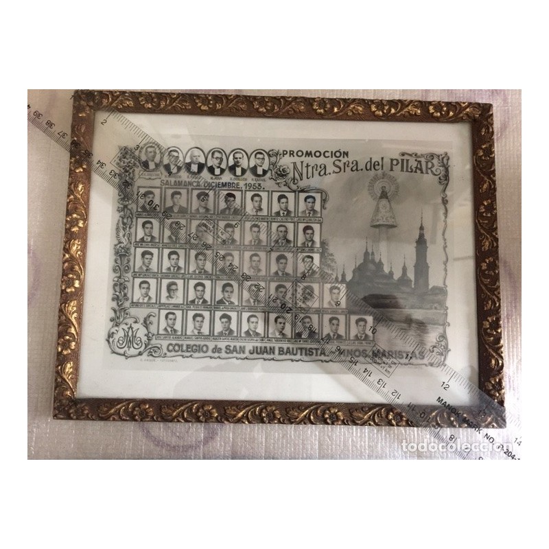 SALAMANCA 1953.COLEGIO SAN JUAN BAUTISTA.HNOS. MARISTAS.PROMOCION NTRA. SRA. DEL PILAR.FOTO ORIGINAL