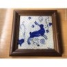 AZULEJO CERAMICA ORIGINAL. PINTADO A MANO. FIRMADO ANTIGUO. ENMARCADO.