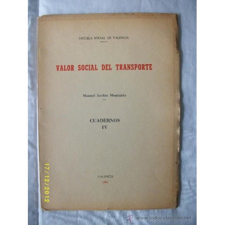 VALOR SOCIAL DEL TRANSPORTE