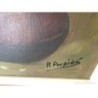 OLEO SOBRE LIENZO. FLORERO. FIRMADO R. PERPIÑÁ.