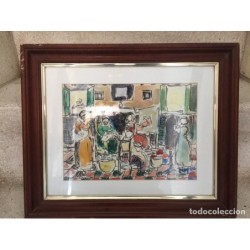 LUQUE. PINTOR. ACUARELA Y TINTA. FIRMADO LUQUE.