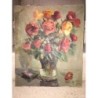 OLEO SOBRE LIENZO. JARRÓN DE FLORES. FIRMADO QUINTERO. AÑO 1960.