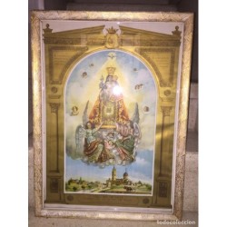 SUECA. NUESTRA SEÑORA DE SALES. CARTEL DEL DIA DE SU CORONACIÓN 19-8-1952. ENMARCADO CON CRISTAL.