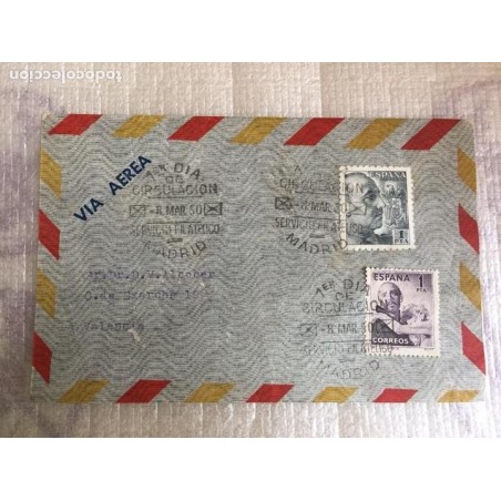 FILATELIA. SOBRE 1 DIA. 8-3-1950. DR. VICENTE CASTAÑEDA ALCOVER.