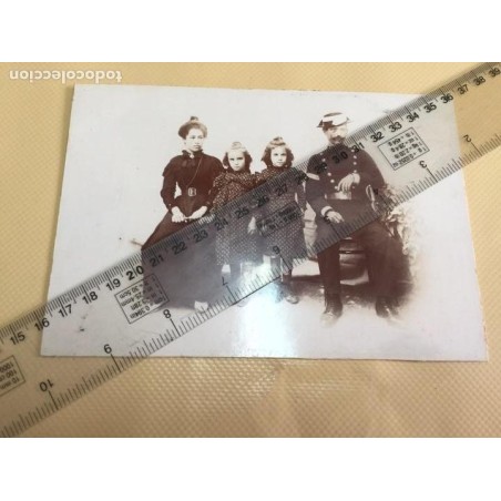 GUARDIA CIVIL Y FAMILIA. FOTOGRAFIA ANTIGUA.