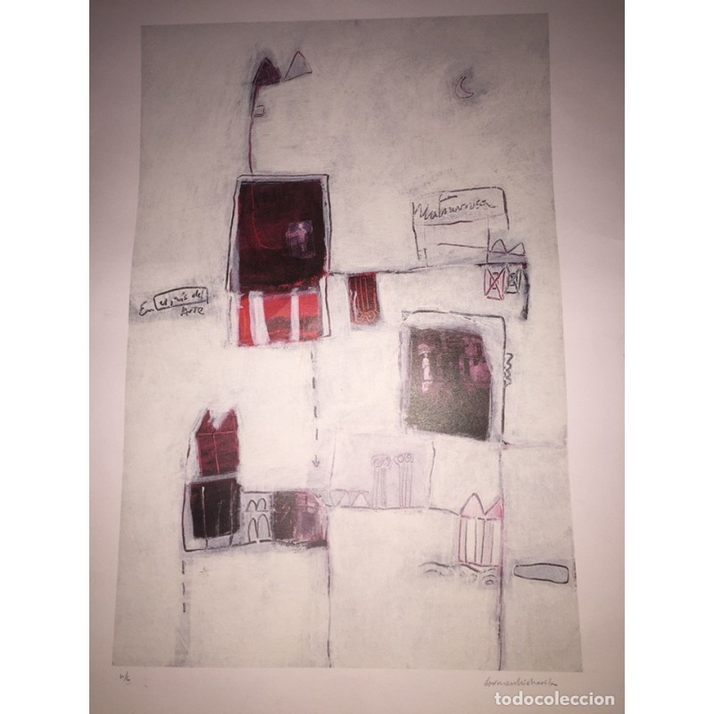 CARMEN MICHAVILA. LAMINA PINTURA H/C. MALVARROSA.