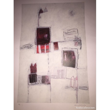 CARMEN MICHAVILA. LAMINA PINTURA H/C. MALVARROSA.