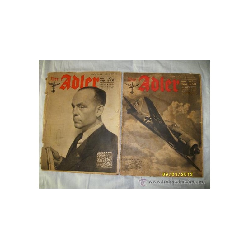 DER ADLER COLECCION DE 5 NUMEROS DE LA REVISTA ALEMANA EN ESPAÑOL DER ADLER COLECCION DE 5 NUMEROS DE LA REVISTA ALEMANA EN ESPAÑOL