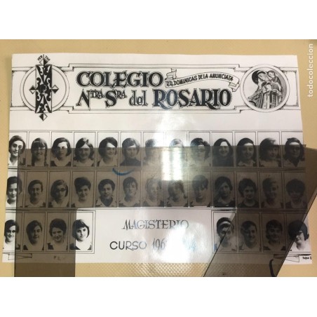 COLEGIO NTRA. SRA. DEL ROSARIO-R. R. DOMINICAS DE LA ANUNCIATA. MAGISTERIO CURSO 1963-1964.FOTO.