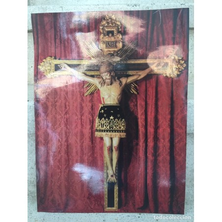 CRISTO CRUFICADO. FOTOGRAFIA EN CARTON.