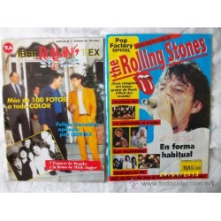 ROLLING STONES LOTE DE 4 REVISTAS, 2 PERIODICOS Y 1 SUPLEMENTO