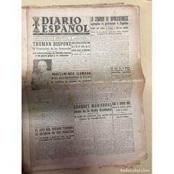 TARRAGONA-DIARIO ESPAÑOL-FET Y DE LAS JONS-LOTE DE 15 PERIODICOS. AÑOS 1949-1950.