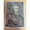 PLUMILLA GREGORIO XIII SACADA DEL LIBRO REVOLUCIÓN RELIGIOSA. FIRMADO J. BELDA.JUAN BELDA Y MORALES.