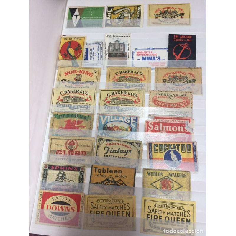 CERILLAS. CAJETILLAS. COLECCIÓN DE 691 EN CLASIFICADOR. EXTRANJEROS. MUY RAROS. ANTIGUOS.