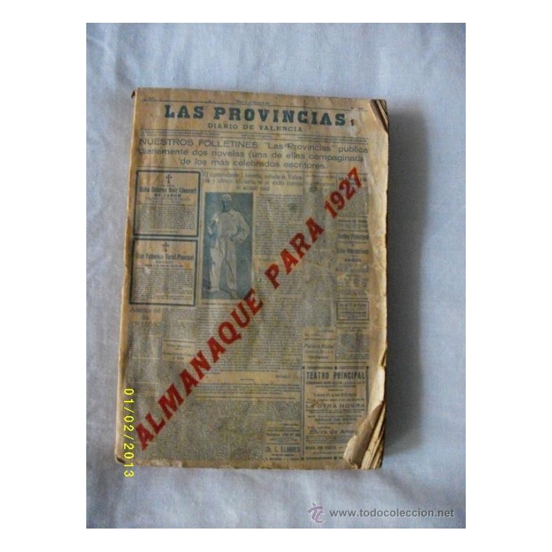 ALMANAQUE 1927 LAS PROVINCIAS DIARIO DE VALENCIA