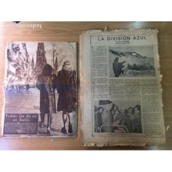 DIVISION AZUL. ANGEL MARCOS RIVERO. CRUZ DE HIERRO. DOCUMENTACION Y PERIODICOS. EXCLUSIVO