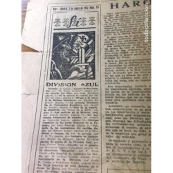 DIVISION AZUL. ANGEL MARCOS RIVERO. CRUZ DE HIERRO. DOCUMENTACION Y PERIODICOS. EXCLUSIVO