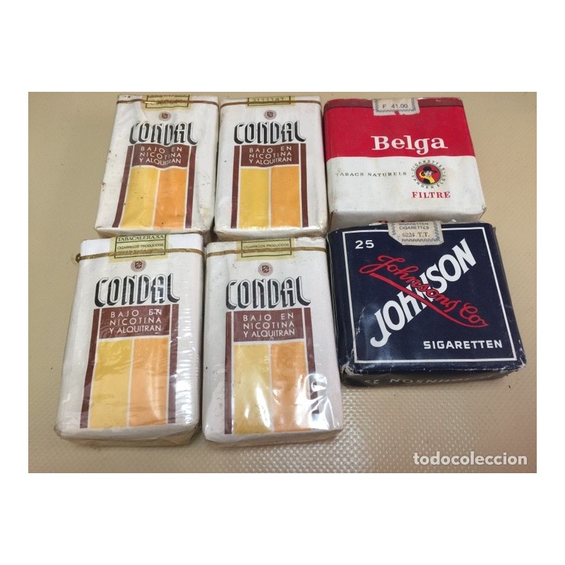 TABACO. 6 PAQUETES DE TABACO ANTIGUOS.