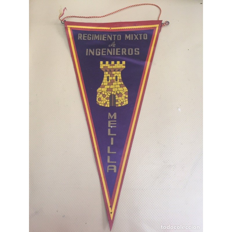 BANDERIN REGIMIENTO MIXTO DE INGENIEROS. MELILLA.