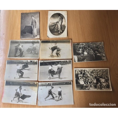 TOROS-TAUROMAQUIA-CARTOFILIA- REPORTAJE GRAFICO DE 10 POSTALES ANTIGUAS.