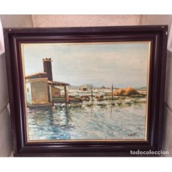 OLEO SOBRE TABLA. FIRMADO C. NAVARRO.