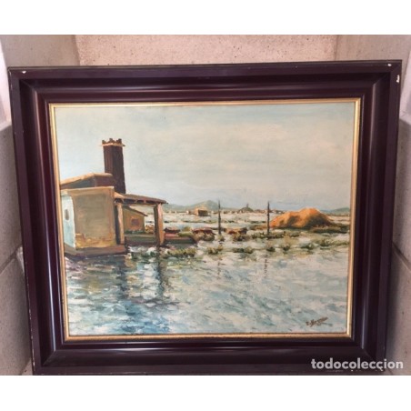 OLEO SOBRE TABLA. FIRMADO C. NAVARRO.