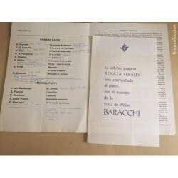 RENATA TEBALDI. ACTUACIÓN EN TEATRO PRINCIPAL DE VALENCIA. AÑO 1974. 3 TOLLETOS PROGRAMA DE OPERA.
