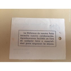 VALENCIA. PEÑA DEPORTIVA VALENCIANISTA. PASE AÑO 1953. RARO.