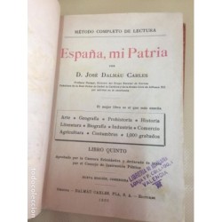 ESPAÑA MI PATRIA. DON JOSÉ DALMAU CARLES. LIBRO QUINTO. AÑO 1930