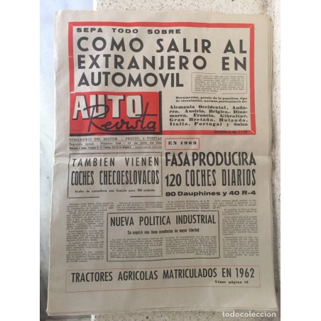 AUTOREVISTA. SEMANARIO DEL MOTOR. N°268. AÑO 1962.