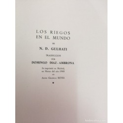 LOS RIEGOS EN EL MUNDO-N.D. GULHATI. AÑO 1960.