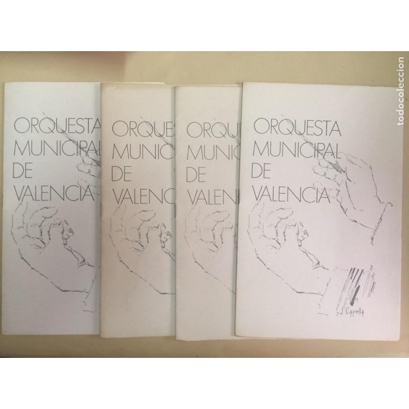 ORQUESTA MUNICIPAL DE VALENCIA.4 PROGRAMAS. 2 FIRMADA POR EL AUTOR.