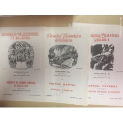 SOCIEDAD FILARMÓNICA DE VALENCIA. DESDE 1975 N°1371 AL 1976 N°1397. 27 PROGRAMAS.